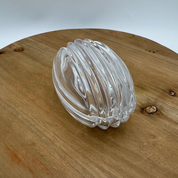 Gorham Crystal Egg  Nut Shape Trinket Box Vintage - Picture 2 of 11